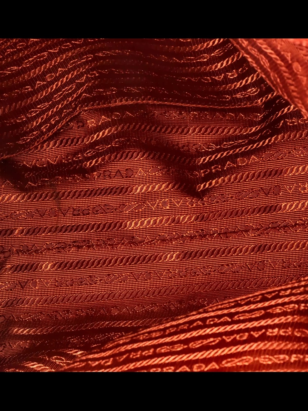 Prada Burnt Orange Pebbled Leather Tote with Gold Hardware vitello Daino large - Picture 5 of 8